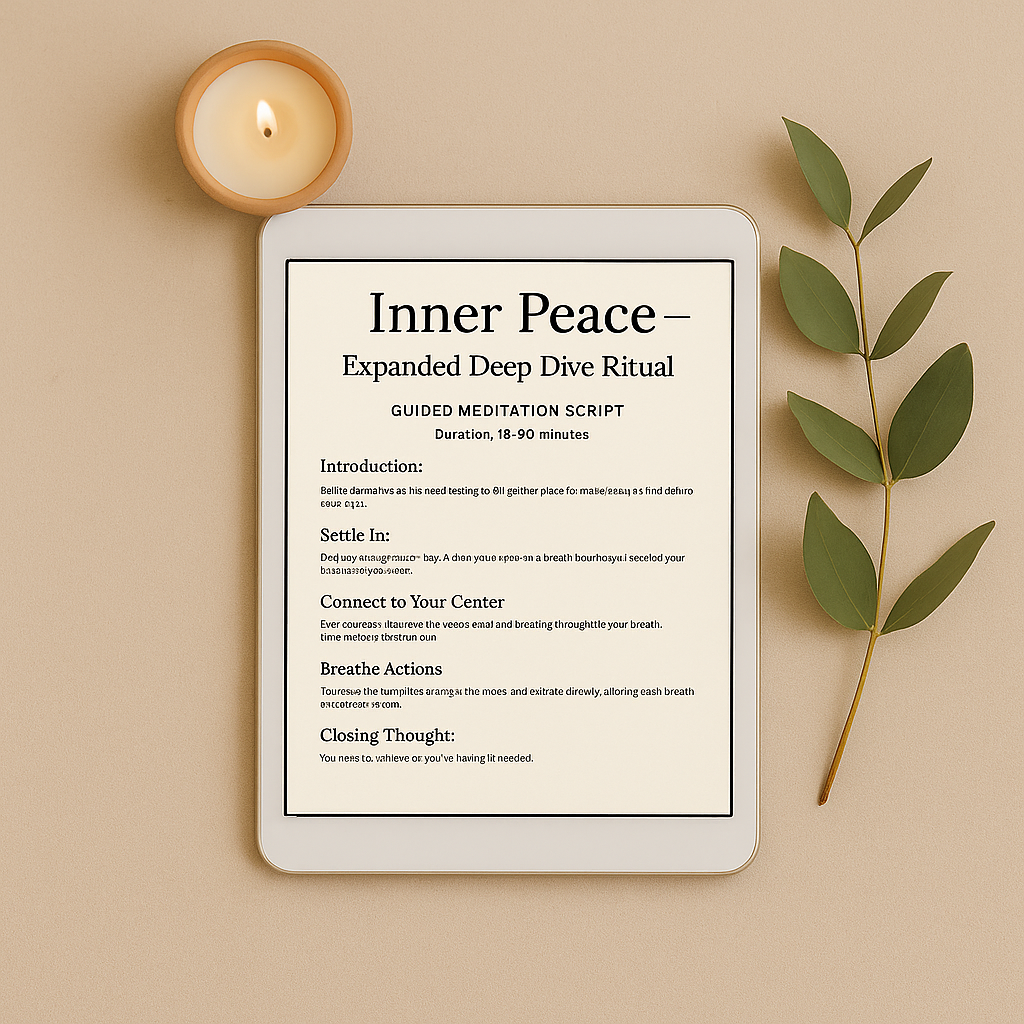 Script - Inner Peace – Expanded Ritual Digital Download (Duration ~18-30 minutes)