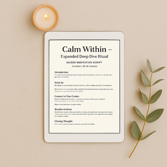 Script - Calm Within – Expanded Ritual Digital Download (Duration ~18-30 minutes)